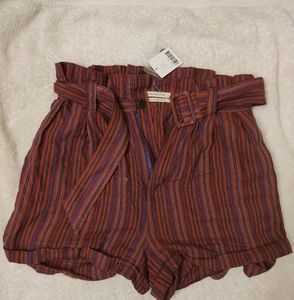 Urban outfitters high waisted belted tribal shorts